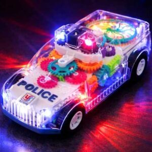 Transparent Police Gear Car Toy