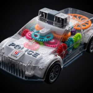 Transparent Police Gear Car Toy