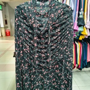 ব্ল্যাক ছোট ফুলেল প্রিন্ট খিমার