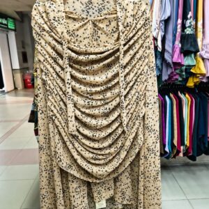 কালো পিংক-সাদা ছোট ফুলেল খিমার