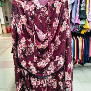 কালো নীল-বেগুনি ফুলেল খিমার