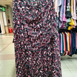 কালো সাদা ফুলেল প্রিন্ট খিমার