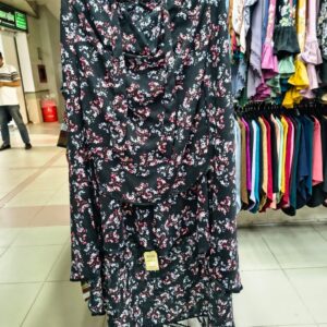 বেগুনি গোলাপ ফুলেল প্রিন্ট খিমার